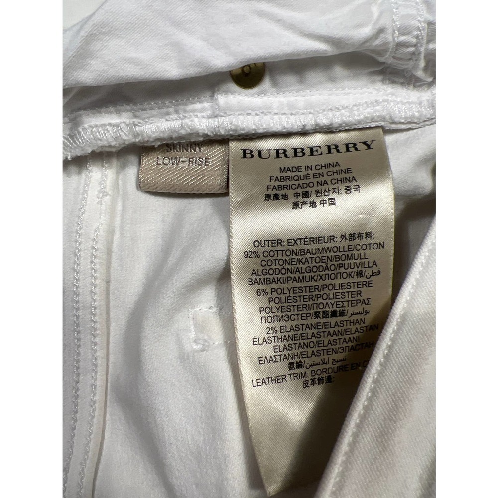 BURBERRY BRIT Woman White Jeans - Picture 6 of 6